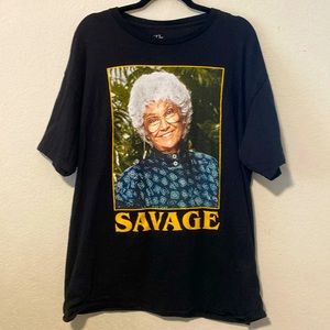 Vintage The Golden Girls Sophia Savage Cotton Black Unisex Tee Shirt